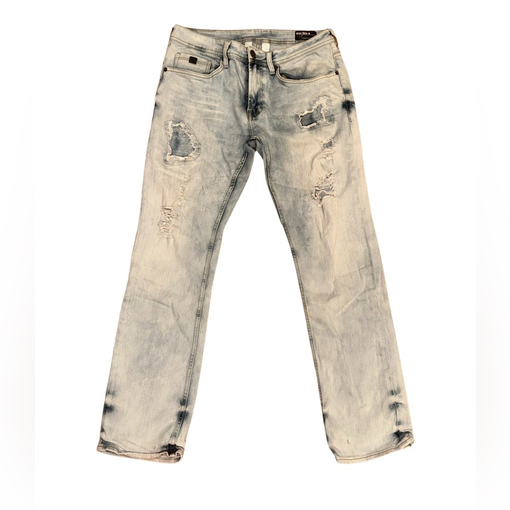 BUFFALO DAVID BITTON - Men’s Light Wash Distressed Jeans